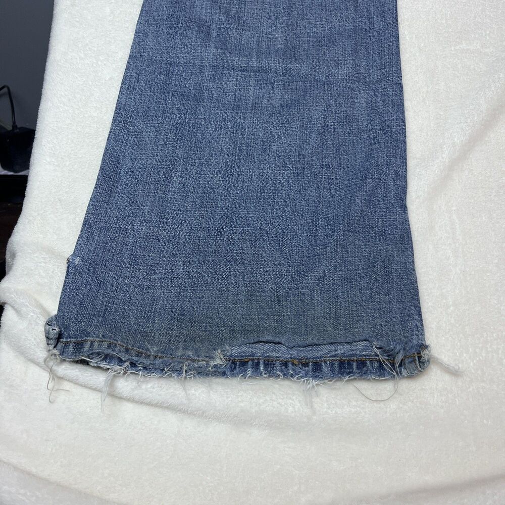 Vintage Y2K Lucky Brand Dungarees Jeans 8/29 USA Flare Split Hem Gene Montesano - Picture 8 of 10
